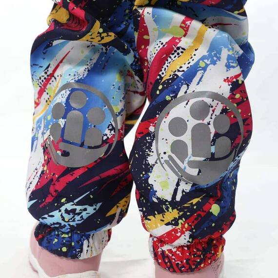 Salopeta impermeabila pentru copii Kidscare, cu protectie la vant si ploaie cu imprimeu Graffiti, Marime (132): 122 - 7- Roveli