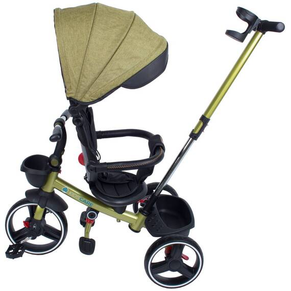 Tricicleta pliabila pentru copii Impera kaki, scaun rotativ, copertina de soare, maner pentru parinti Kidscare - 2- Roveli