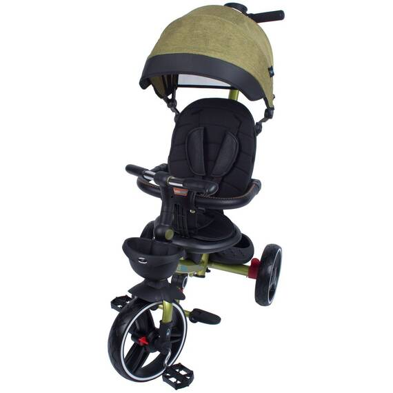 Tricicleta pliabila pentru copii Impera kaki, scaun rotativ, copertina de soare, maner pentru parinti Kidscare - 3- Roveli