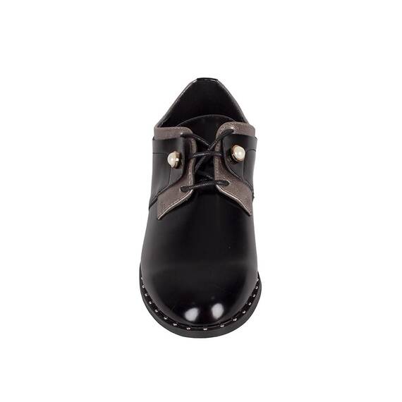 Pantofi dama negri cu siret A7161-N, Culoare (12): Negru, Marime (12): 40 - 3- Roveli