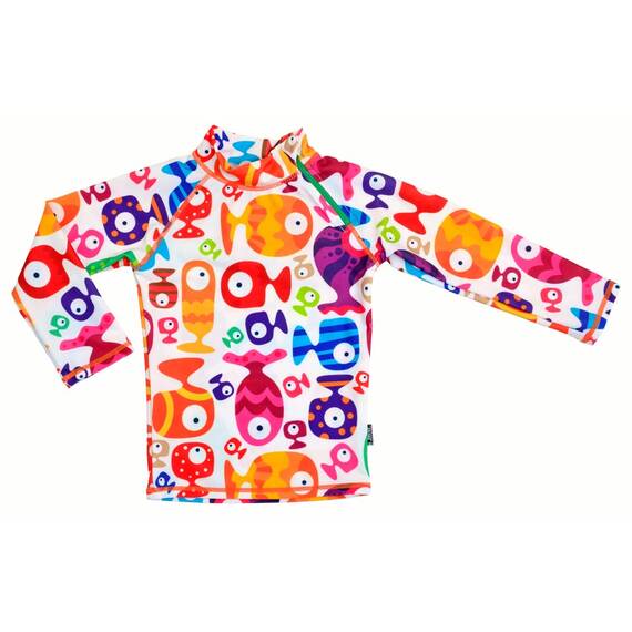 Tricou de baie Funny Fish marime 122-128 protectie UV Swimpy - - Roveli