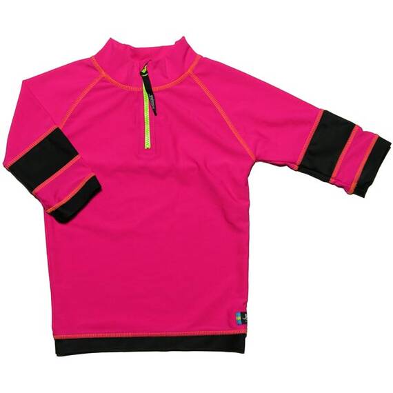 Tricou de baie pink black marime 80- 92 protectie UV Swimpy - - Roveli