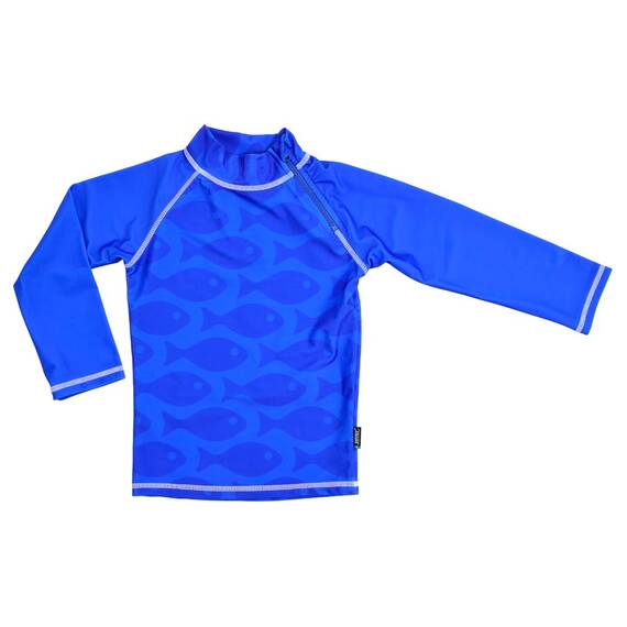 Tricou de baie  Fish Blue marime 122-128 protectie UV Swimpy - - Roveli