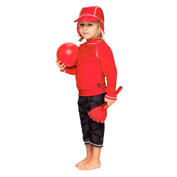 Tricou de baie Fish Red marime 122-128 protectie UV Swimpy - 2- Roveli