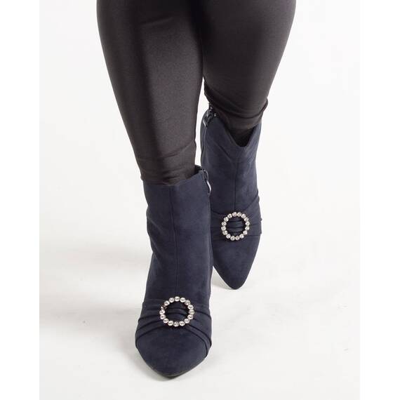 Botine dama accesorizate cu pietre F776-BLUE, Culoare (12): Bleumarin, Marime (12): 39 - 2- Roveli
