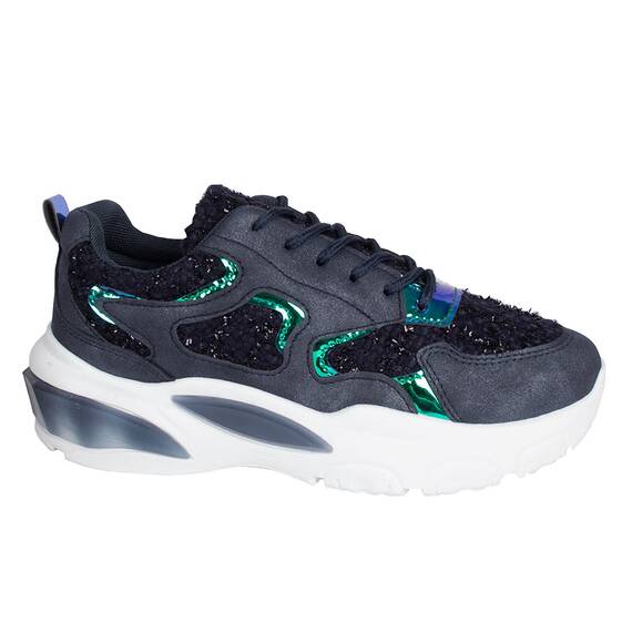 Pantofi dama albastri sport cu talpa groasa YY-95-B, Culoare (12): Albastru, Marime (12): 37 - 4- Roveli