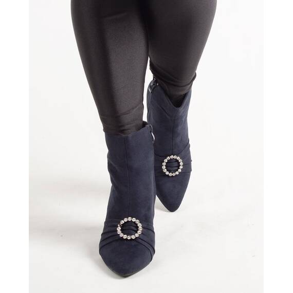 Botine dama accesorizate cu pietre F776-BLUE, Culoare (12): Bleumarin, Marime (12): 40 - 2- Roveli