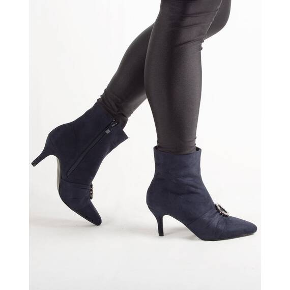 Botine dama accesorizate cu pietre F776-BLUE, Culoare (12): Bleumarin, Marime (12): 40 - 3- Roveli