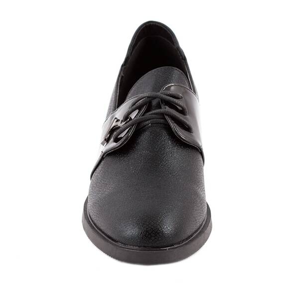 Pantofi de dama comozi cu siret L-5-NEGRU, Culoare (12): Negru, Marime (12): 38 - 3- Roveli