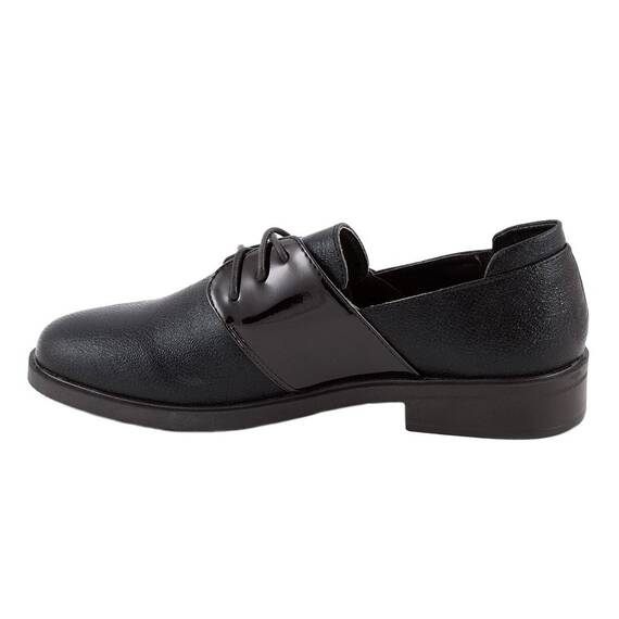 Pantofi de dama comozi cu siret L-5-NEGRU, Culoare (12): Negru, Marime (12): 38 - 2- Roveli