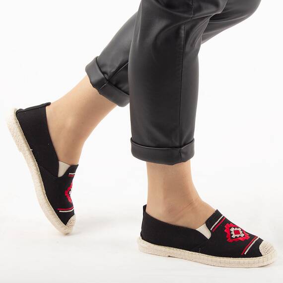 Espadrile negre de dama A-18N, Culoare (12): Negru, Marime (12): 37 - 3- Roveli