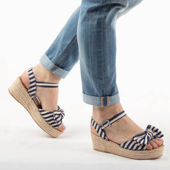 Sandale dama cu platforma Y288-58-NAVY, Culoare (12): Alb, Albastru, Marime (12): 36 - 4- Roveli