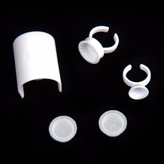 Inel cu suport din plastic pentru extensii gene - - Roveli
