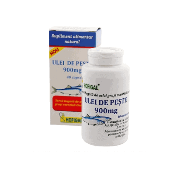 Ulei de Peste 900 mg 40 capsule Hofigal - - Roveli