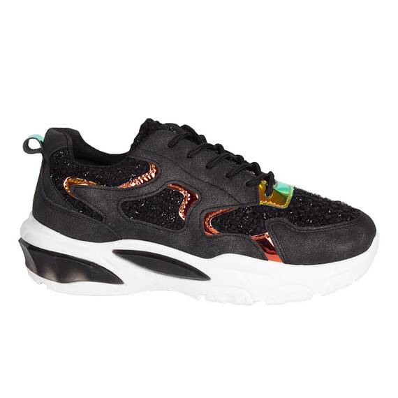 Pantofi dama negri sport cu siret YY-95-N, Culoare (12): Negru, Marime (12): 37 - 3- Roveli