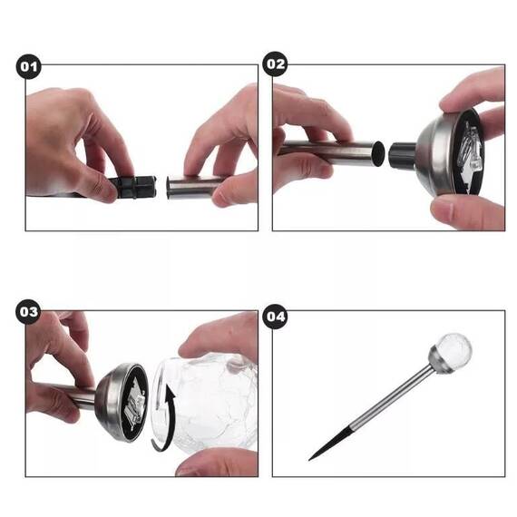 Lampa solara led pentu gradina tip tarus - 8- Roveli