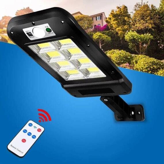 Lampa solara cu acumulator de exterior cu telecomanda 8 LED COB - 2- Roveli