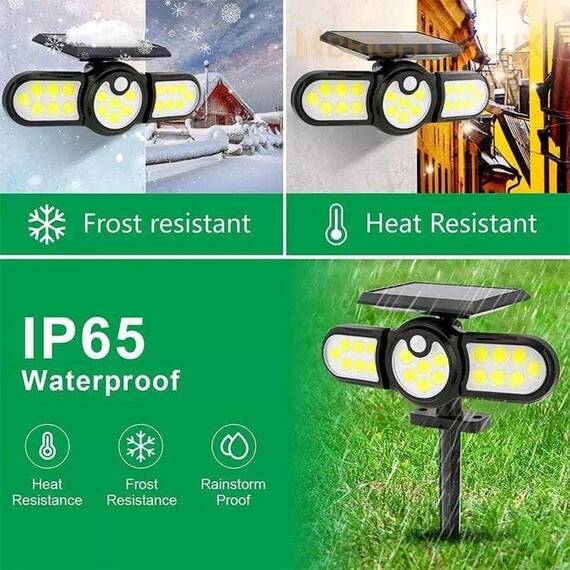 Lampa solare de exterior cu 140 led-uri COB cu senzor de miscare - 5- Roveli