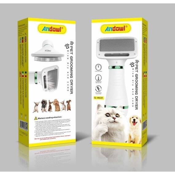 Perie cu uscator 2 in 1 pentru animale - 7- Roveli