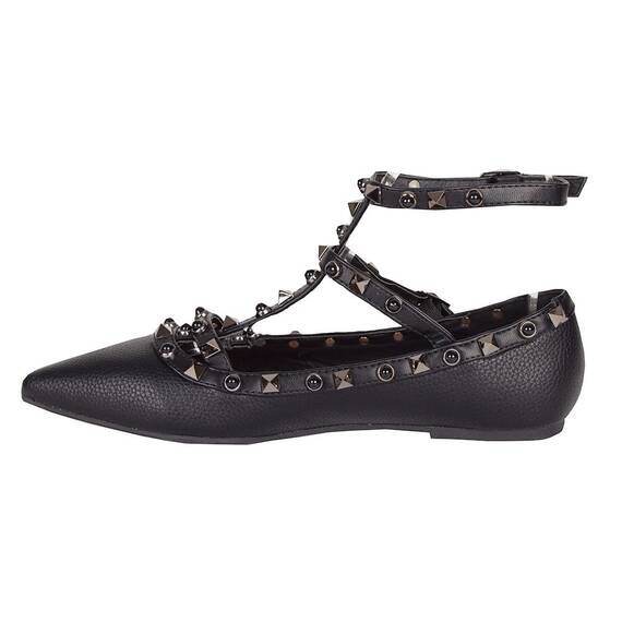 Balerini de dama cu barete YT5512-N, Culoare (12): Negru, Marime (12): 41 - 5- Roveli