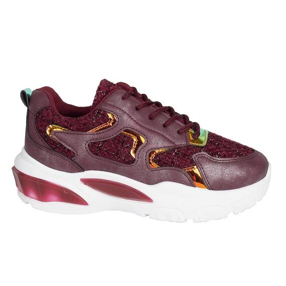 Pantofi de dama sport cu talpa groasa YY-95-W, Culoare (12): Bordo, Marime (12): 39 - 4- Roveli