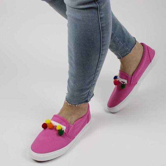 ​Espadrile dama accesorizate cu ciucuri colorati JUN-012-PINK, Culoare (12): Roz, Marime (12): 39 - 3- Roveli