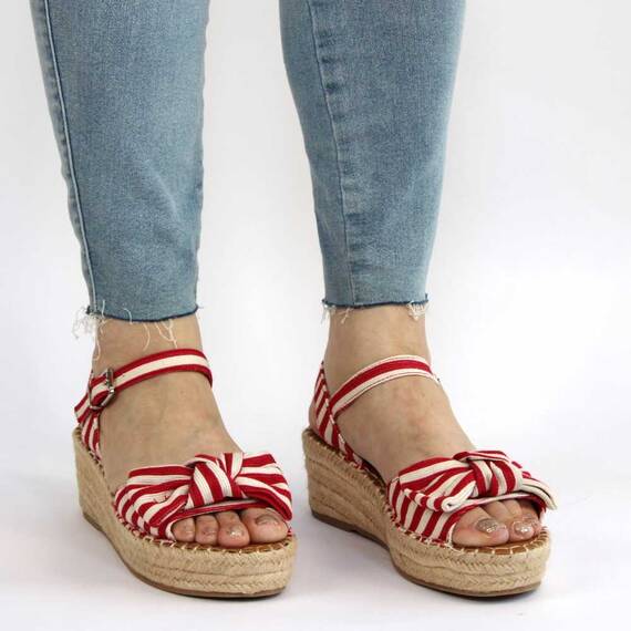 Sandale dama rosii cu platforma Y288-58-RED, Culoare (12): Alb, Rosu, Marime (12): 36 - 3- Roveli