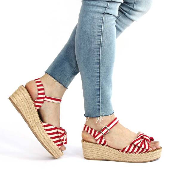 Sandale dama rosii cu platforma Y288-58-RED, Culoare (12): Alb, Rosu, Marime (12): 36 - 5- Roveli