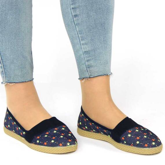 Espadrile de dama comode cu bareta elastica ZJ-13-BLUE-ORANGE, Culoare (12): Albastru, Bej, Portocaliu, Marime (12): 38* - 3- Roveli