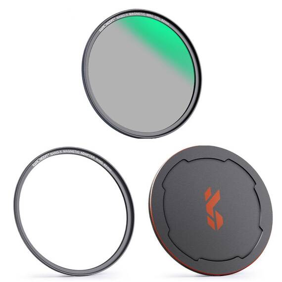 Filtru magnetic K&F Concept Nano-X CPL HD Waterproof cu adaptor 62mm si capac SKU.1704 - - Roveli
