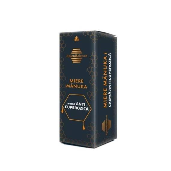 Crema Anticuperozica cu Miere de Manuka 50 ml Apicol Science - - Roveli