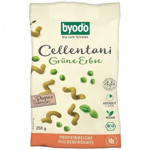 Paste bio din mazare verde fara gluten 250g Byodo - - Roveli