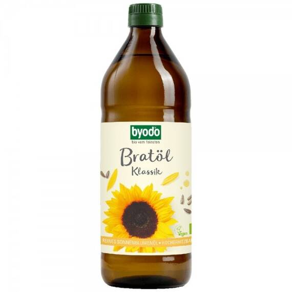 Ulei bio din floarea soarelui pentru prajit 750ml Byodo - - Roveli