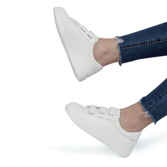 Sneakers dama din piele ecologica cu scai Albi Marta, Culoare (12): Alb, Marime (12): 36 - 3- Roveli