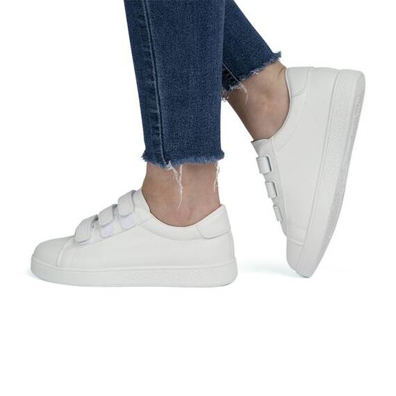 Sneakers dama din piele ecologica cu scai Albi Marta, Culoare (12): Alb, Marime (12): 36 - 2- Roveli