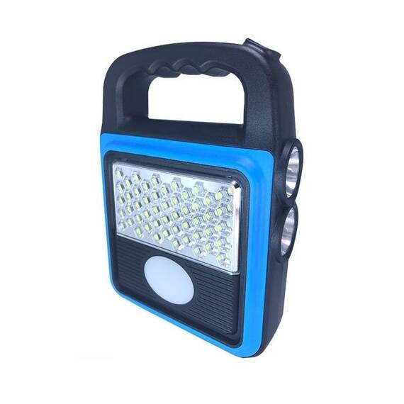 Lanterna de camping portabila cu incarcare solara si USB : Culoare - albastru - - Roveli