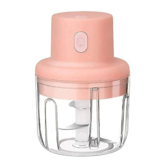 Tocator Electric pentru Alimente, Portabil, 100ml, Rezistent la apa, Incarcare USB : Culoare - roz, Culoare (tm): roz - - Roveli