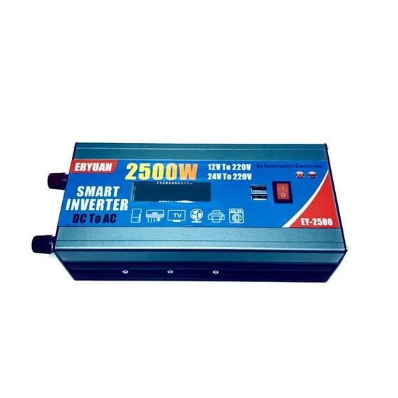 Invertor auto de la 12v/24v la 220v, 2500w : Putere - 2500W - - Roveli