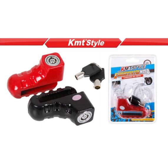 Lacat antifurt blocare disc frana : Culoare - rosu, Culoare (tm): rosu - - Roveli