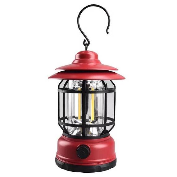 Lampa de camping cu LED reincarcabila prin USB : Culoare - rosu - - Roveli