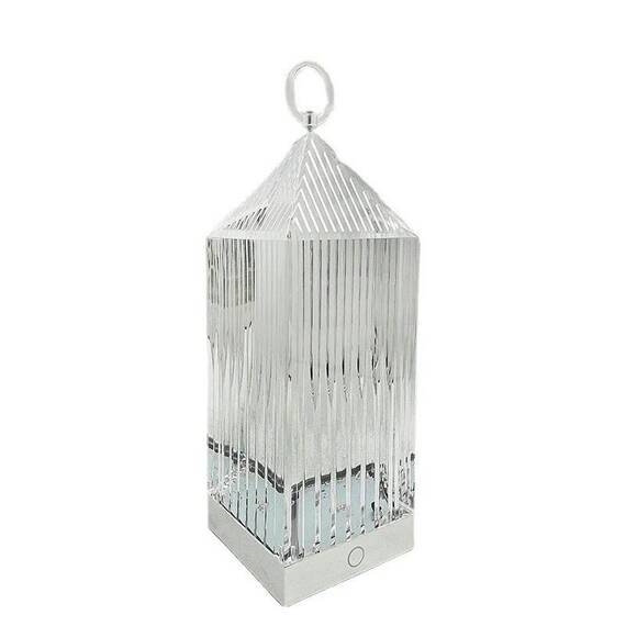 Lampa de masa reincarcabila prin USB din cristal acrilic : Culoare - transparent, Culoare (tm): transparent - - Roveli