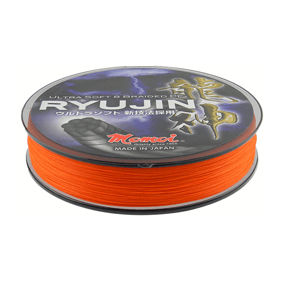 Fir Textil Momoi Ryujin PE 8 Braided 130m 23lb 0.14mm/11kg, Varianta (50): Ryujin PE 8 Braided 130m 23lb 0.14mm/11kg Orange - - Roveli