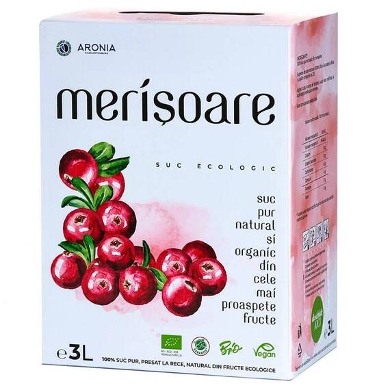 Suc de Merisoare Ecologic 3 l Aronia Charlottenburg - - Roveli