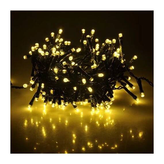 Instalatie luminoasa tip snur cu 100 LED-uri, pentru Craciun, lungime 8 m, lumina calda : Set - 2 bucati, Set (tm): 5 buc - - Roveli