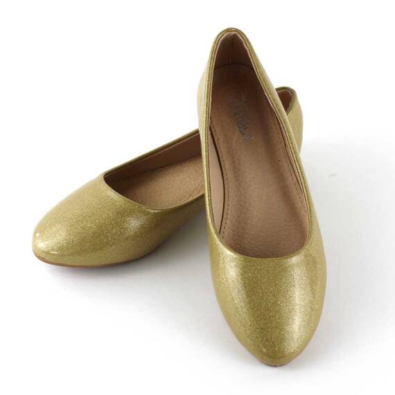 Balerini de dama,comozi si usori, sidefati GRS-1923-GOLD, Culoare (12): Auriu, Marime (12): 36 - 4- Roveli