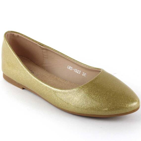 Balerini de dama,comozi si usori, sidefati GRS-1923-GOLD, Culoare (12): Auriu, Marime (12): 40 - - Roveli