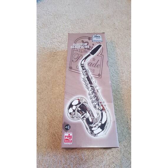 Saxofon plastic metalizat, 8 note - jucarie pentru copii - 3- Roveli