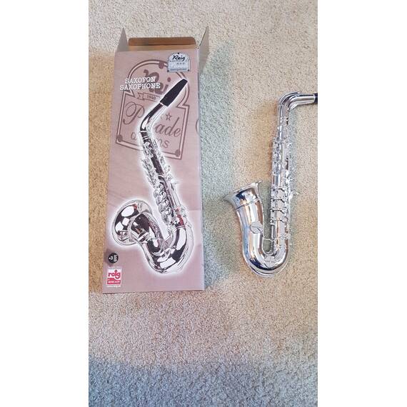 Saxofon plastic metalizat, 8 note - jucarie pentru copii - 5- Roveli