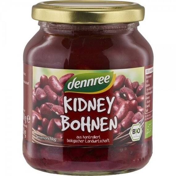 Fasole Kidney bio la borcan (net 240g) 360g Dennree - - Roveli