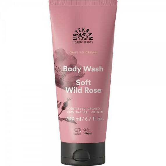 Gel de dus cu trandafir salbatic si aloe vera 200ml Urtekram - - Roveli